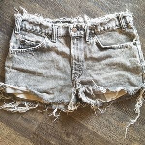 Levi's Gray Distressed Jean Shorts